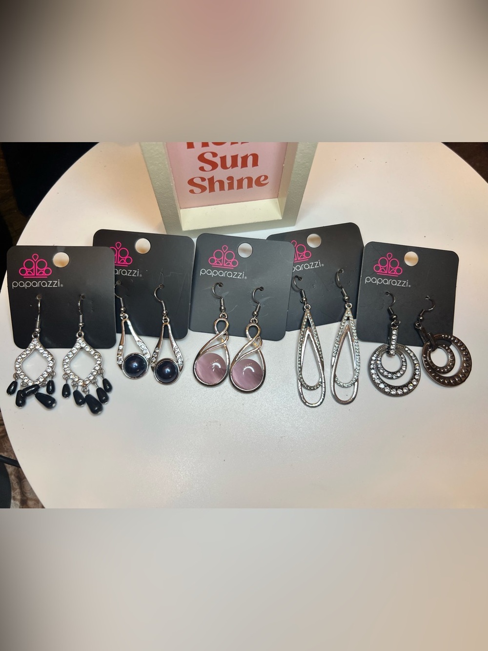 Lot of 5 Paparazzi Earrings in Various Styles Lot A032
